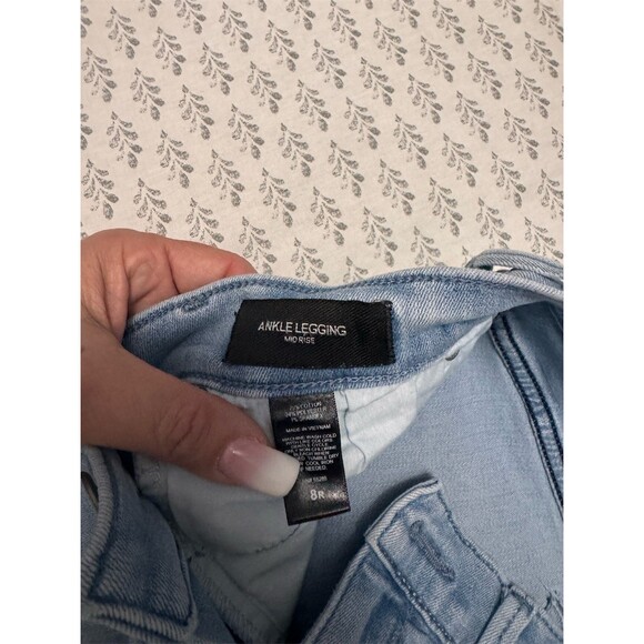 Express Jeans Womens Size 8 Mid Rise Light Wash Skinny Ankle Stretch Jeans - Picture 3 of 9